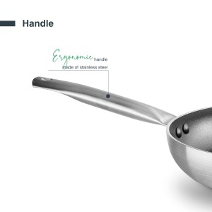Tigaie antiaderenta Garinox Vukan, aluminiu, 26 cm, maner din otel inoxidabil - Img 4