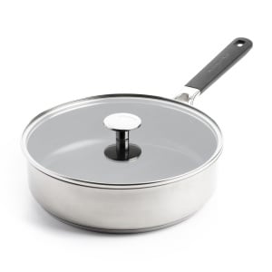 Tigaie antiaderenta KitchenAid Classic, 26 cm, 3.6 L, inox, argintie