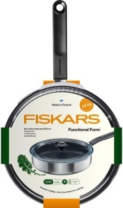 Tigaie cu capac Fiskars Functional Form 1072314 26 cm otel inoxidabil reciclat negru - Img 6