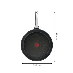Tigaie cu inductie Tefal Unlimited On 32 cm cu acoperire antiaderenta din titan rezistenta la zgarieturi, semnal termic la temperatura ideala de prajire, fara PFOA, potrivita pentru toate tipurile de aragaz, negru, G25908 - Img 11