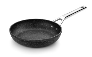 Tigaie din aluminiu Monix M741218, 18 cm, antiaderenta, neagra