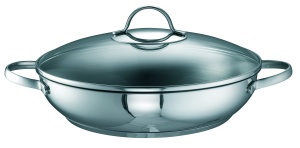 Tigaie din inox Rohe Merana, 28cm, cu capac din sticla