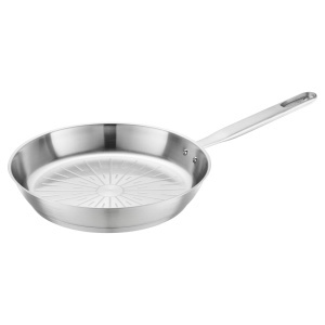 Tigaie din otel inoxidabil Fiskars, 28 cm, pentru toate tipurile de plite, argintie