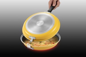 Tigaie dubla Tescoma Doppelpfanne 26cm, antiaderenta, pentru inductie - Img 4