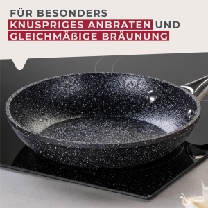 Tigaie FACKELMANN Crossroad 20 cm, din aluminiu reciclat, PFAS-free, neagra - Img 6