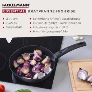 Tigaie Fackelmann Highrise 24 cm Aluminiu Reciclat Antiaderenta Inductie - Img 3