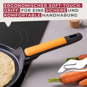 Tigaie pentru clatite Fackelmann Soft O28 cm aluminiu forjat invelis ceramic Greblon CK2 - Img 6