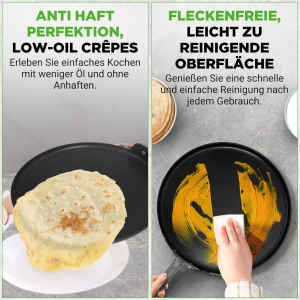 Tigaie pentru crepes Nutrichef 30 cm, aluminiu, antiaderenta, pentru toate tipurile de plite - Img 6