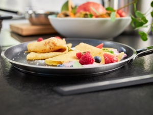 Tigaie pentru crepes ROSLE SILENCE PRO, 28 cm, inox 1810, antiaderenta - Img 2