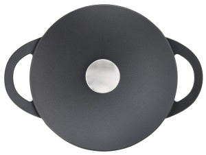 Tigaie pentru gatit Tefal Trattoria 24 cm, aluminiu, antiaderent, neagra - Img 4