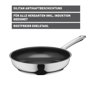 Tigaie Silit Calabria 24 cm Inox Antiaderenta Compatibila Inductie Rezistenta la Cuptor - Img 2
