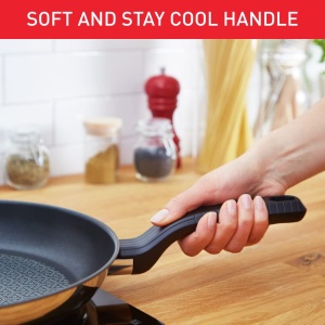 Tigaie Tefal Comfort Max 26 cm, Otel inoxidabil premium, Indicator de temperatura Thermo-Spot, Acoperire antiaderenta, Inductie G7260544, Negru, Argintiu - Img 8