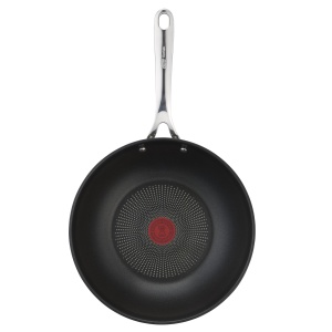 Tigaie Tefal Jamie Oliver by Cook's Direct On Wok, 28 cm, acoperire antiaderenta, termosemnal, maner nituit, potrivita pentru inductie, otel inoxidabil, E3041934 - Img 2