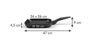 Tigaie Tescoma 605066.00 SmartCLICK 26 x 26 cm, inox, neagra - Img 4