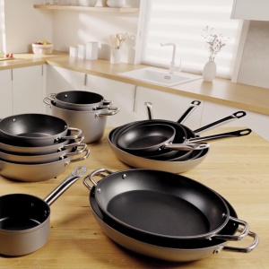 Tigaie Tescoma GrandCHEF, 28 cm, cu antiaderenta, inox, inductie - Img 5
