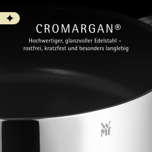 Tigaie WMF 28 cm cu capac, Cromargan, 5.0L, Inductie - Img 2
