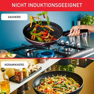 Tigaie wok Tefal Day by Day On 28 cm, antiaderenta, Thermo-Signal, aluminiu - Img 4