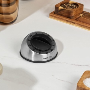 Timer mecanic de bucatarie SALTER 60 minute, din otel inoxidabil, cu alarma puternica - Img 3