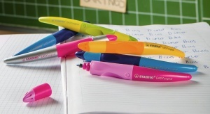 Tintenroller ergonomic STABILO EASYoriginal pentru stangaci, cu efecte de culoare, rucsos - Img 6