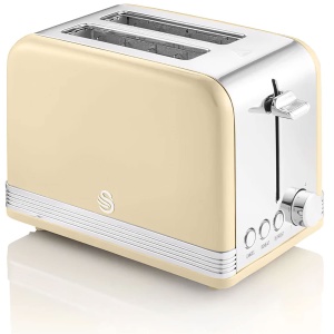 Toaster 2 felii Swan Retro ST19010CNEU, 815W, 6 trepte de rumenire, crem
