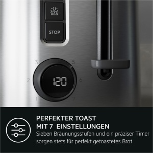 Toaster AEG Deli 5, 7 setari de rumenire, carcasa rece, inox - Img 4