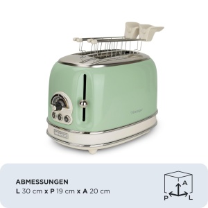 Toaster Ariete Vintage 155, 2 feliute, 810W, culoare verde - Img 2
