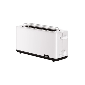 Toaster Braun Breakfast 1 HT1110WH Alb 1030W Fanta Extra Lunga 8 Trepte de Rumenire