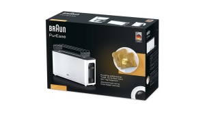 Toaster Braun HT 3110 WH, alb, cu 7 nivele de rumenire, functie de ridicare manuala - Img 3