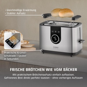 Toaster CASO Selection T2, inox, 7 niveluri rumenire, pentru 2 felii - Img 5