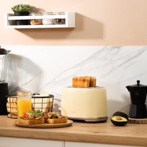 Toaster Cecotec ToastTaste 1000 Retro Double Beige 980W Functie Dezghetare si Incalzire - Img 5