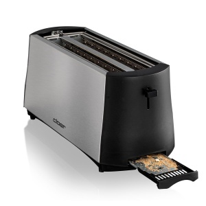 Toaster Cloer 3719 pentru 4 felii, 1380 W, negruinox - Img 5