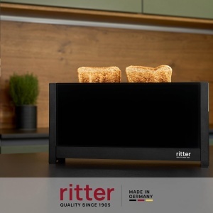 Toaster cu fante lungi Ritter Volcano 5, design ingust, functie de dezghetare, negru - Img 2