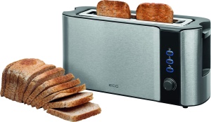 Toaster ECG ST 10630 SS, 2 feliute, 6 niveluri intensitate, inox negru-silver - Img 4