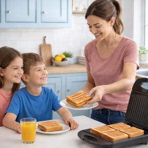 Toaster electric Beper P101TOS040 pentru 4 felii, 1400 W, placi antiaderente - Img 7