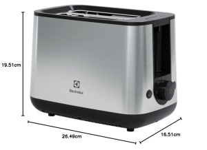 Toaster Electrolux E3T1-3ST din otel inoxidabil, negru - Img 10