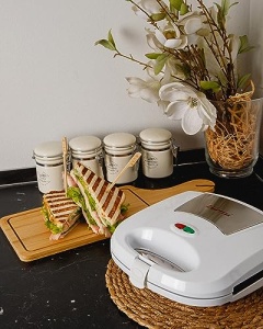 Toaster Girmi TS03 750W Alb Placi antiaderente Indicator temperatura - Img 2