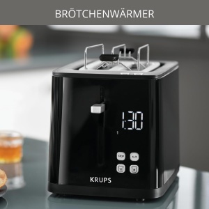 Toaster Krups KH641810 Smartn Light 7 trepte de rumenire Display digital Negru - Img 6