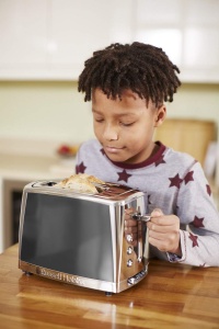 Toaster Russell Hobbs Luna 23221-56 2 felii Gri inox 6 trepte de rumenire Functie decongelare - Img 8