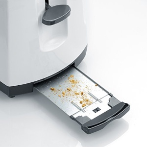 Toaster Severin AT 2234, 1400 W, 4 felii, cu suport pentru chifle, gri-alb - Img 5