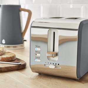 Toaster Swan Nordic, 2 felii, 6 niveluri rumenire, inox, gri - Img 5