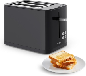 Toaster Tefal Digital din Otel Inoxidabil, 2 Feliute, 7 Niveluri Bronzare, Negru