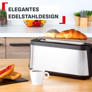 Toaster Tefal Element TL430811, inoxnegru, 4 functii, brat de ridicare - Img 3
