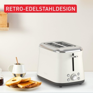 Toaster Tefal TT720AE0, Retro, 8 Braunungsstufen, 4 Functii, Alb - Img 3
