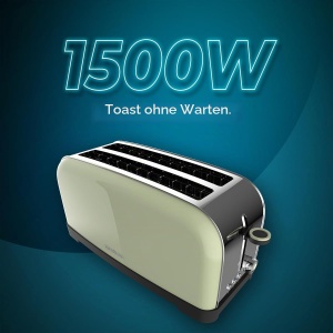 Toaster Vertical Cecotec Toastin Time 1500, 1500W, 3.8 cm, Verde - Img 5