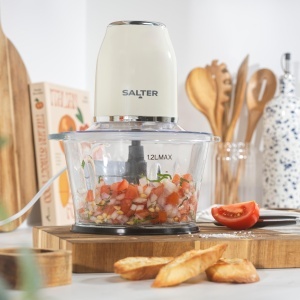 Tocator electric Salter Retro Cream, 1.2 litri, 500 W, lame inox, baza antialunecare - Img 6