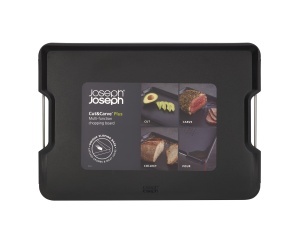 Tocator multifunctional Joseph Joseph CutCarve Plus negru antialunecare cu manere din inox - Img 2