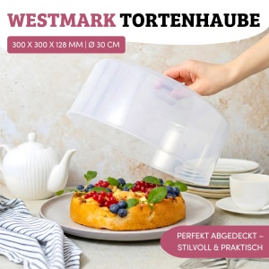 Tortena cu capac Westmark, 30 cm, transparent, cu maner - Img 2