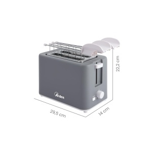 Tostadora ARDES ARTOAST05, 2 felii, 600-700W, inox, gri - Img 4