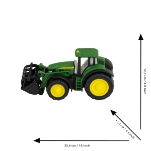 Tractor John Deere 124 cu roti silentioase, pentru copii de la 3 ani - Img 3