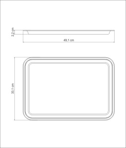 Tramontina Buena Serviertablett 61712-480 Tava din inox 49 x 33 cm rezistenta si usor de curatat - Img 3